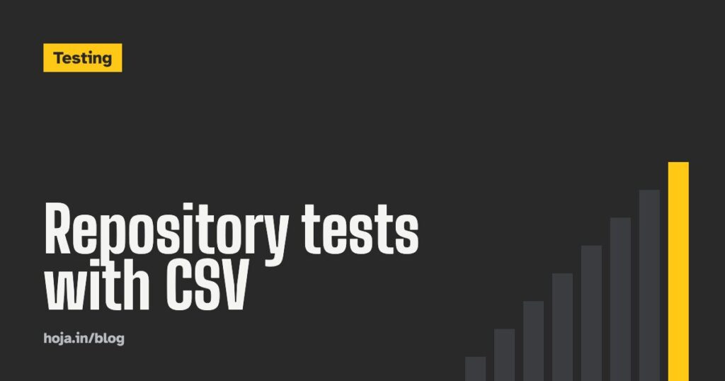 Repository tests with CSV